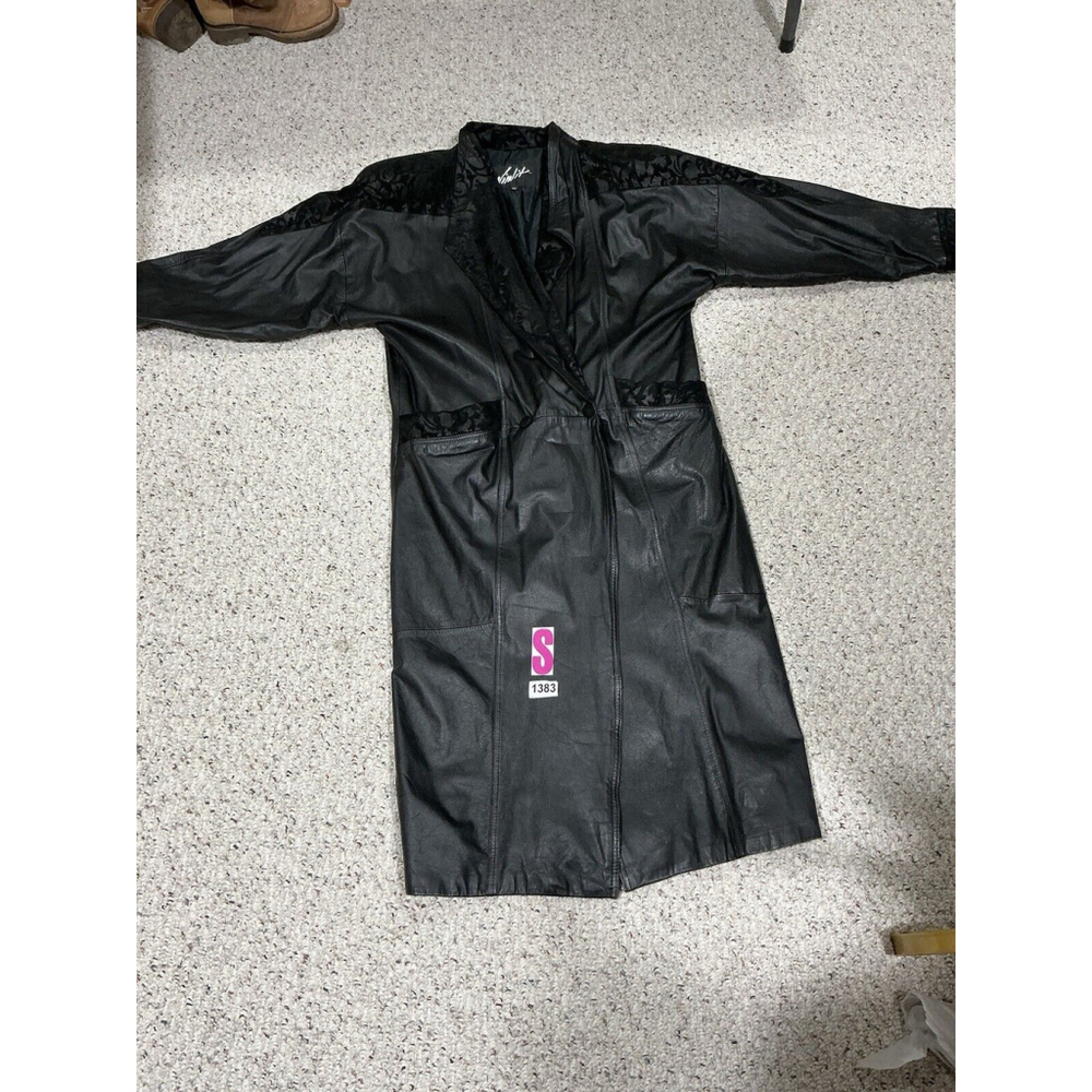 Womans Winlet Medium Black Full Length Trench Coat